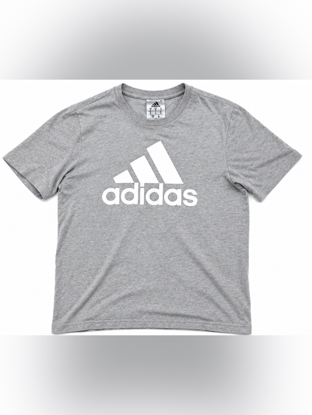 Adidas Gray Logo Graphic T-Shirt Men’s Size Small Athletic Tee